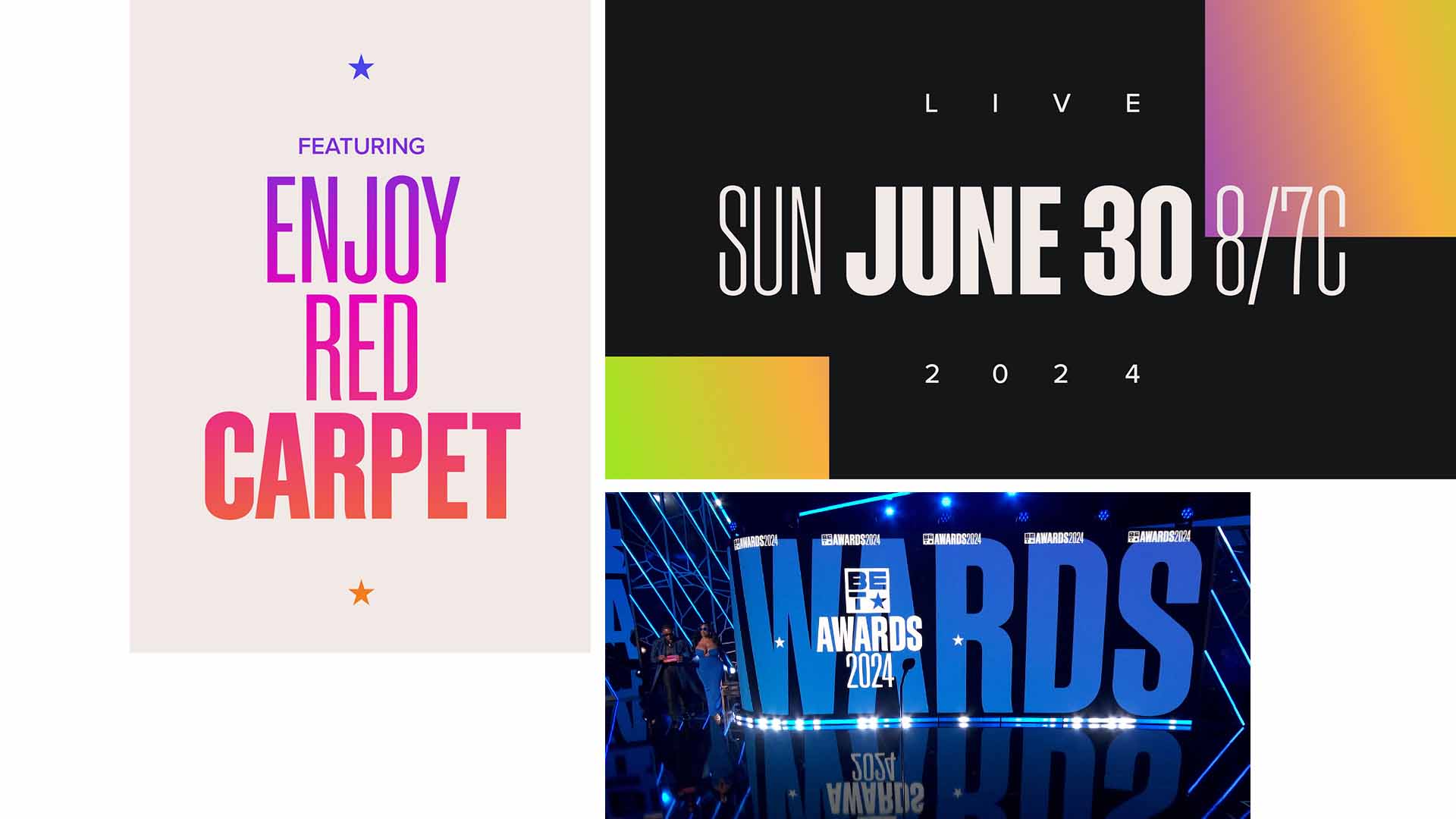 BET Awards 2024. Live Event Brand Package.