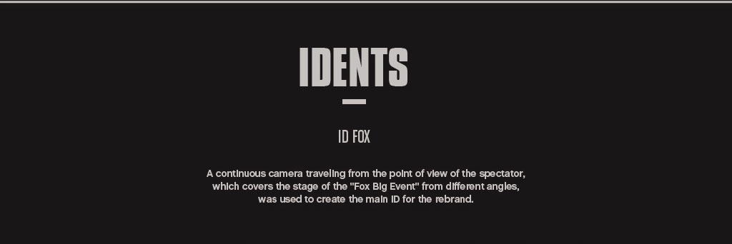 On Air worldwide Branding production for Fox International Channels.